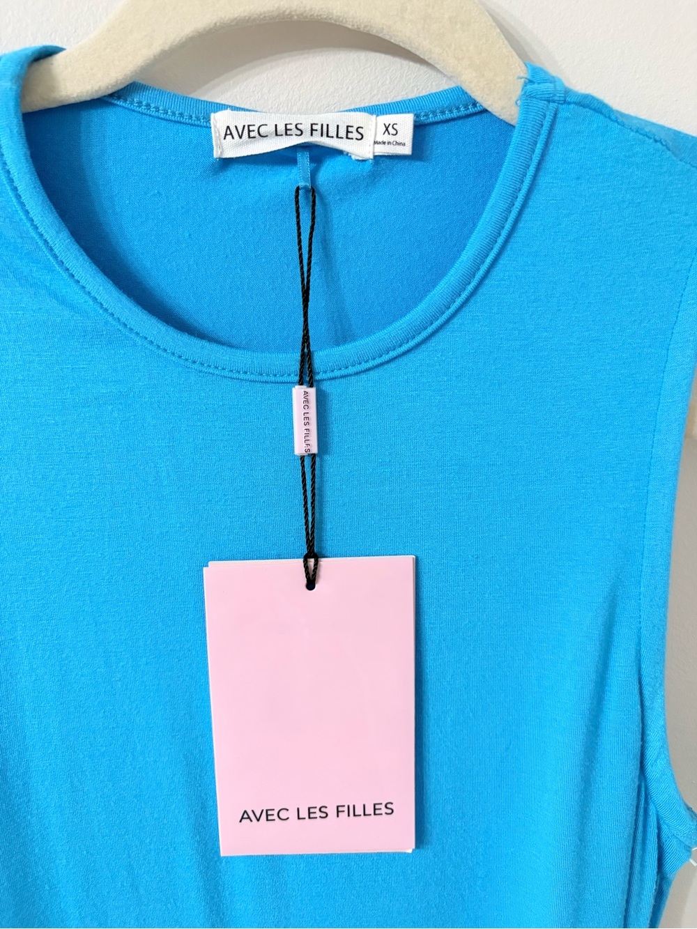 AVEC LES FILLES NWT Blue Ruched Bodycon Dress Coastal Resort Party Chic Travel - Picture 3 of 5